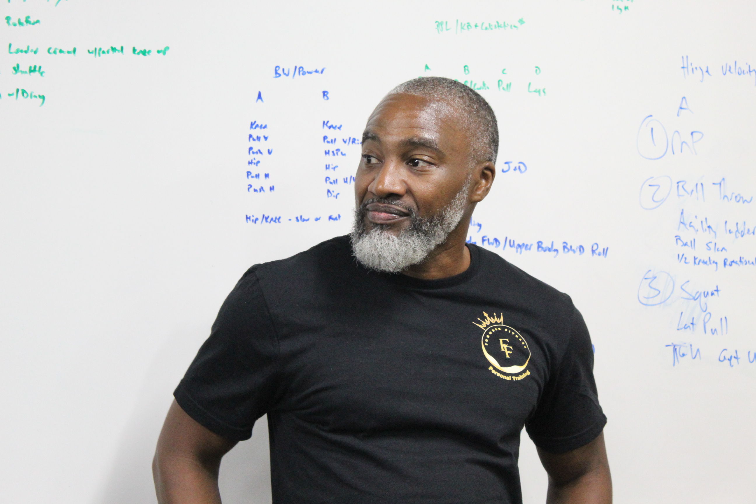 Glenn Waller, Muscle Mommy Coach, in the studio